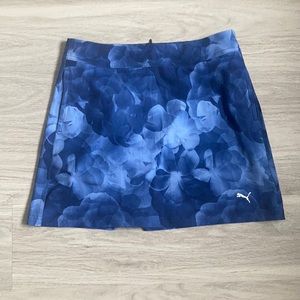 Puma Blue Floral Golf Skirt